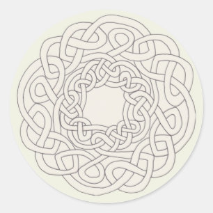 Sticker Rond un noeud de celtic de ruban