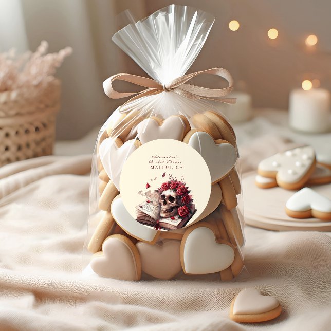 Sticker Rond Un nouveau chapitre commence la douche gothique nu (Créateur téléchargé)