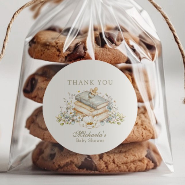 Sticker Rond Un nouveau chapitre commence Thème de livre rustiq (Créateur téléchargé)