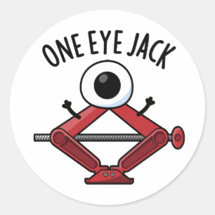 Sticker Rond Un Oeil Jack Funny Voiture Jack Pun
