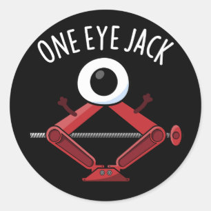 Sticker Rond Un Oeil Jack Funny Voiture Jack Pun Dark BG