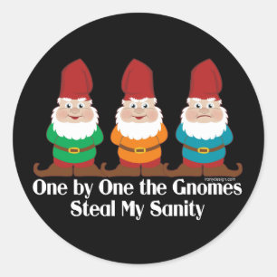 Sticker Rond Un Par Un Les Gnomes
