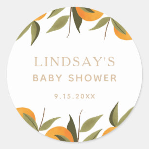 Sticker Rond Un petit Baby shower sur le chemin