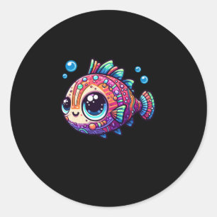 Sticker Rond Un petit bâton de poisson