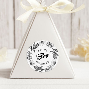 Sticker Rond Un petit boite est presque dû Goth Flower Baby sho