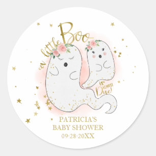 Sticker Rond Un Petit Boo Cute Halloween Classe Baby shower Fil