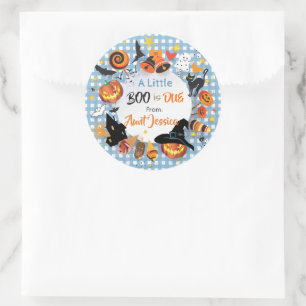 Sticker Rond Un petit Boo est attendu Cadeau de Baby Shower à c
