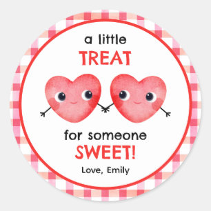 Sticker Rond Un petit cadeau pour un ami si doux petits cœurs