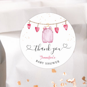 Sticker Rond Un petit chéri Baby Shower de la Saint-Valentin
