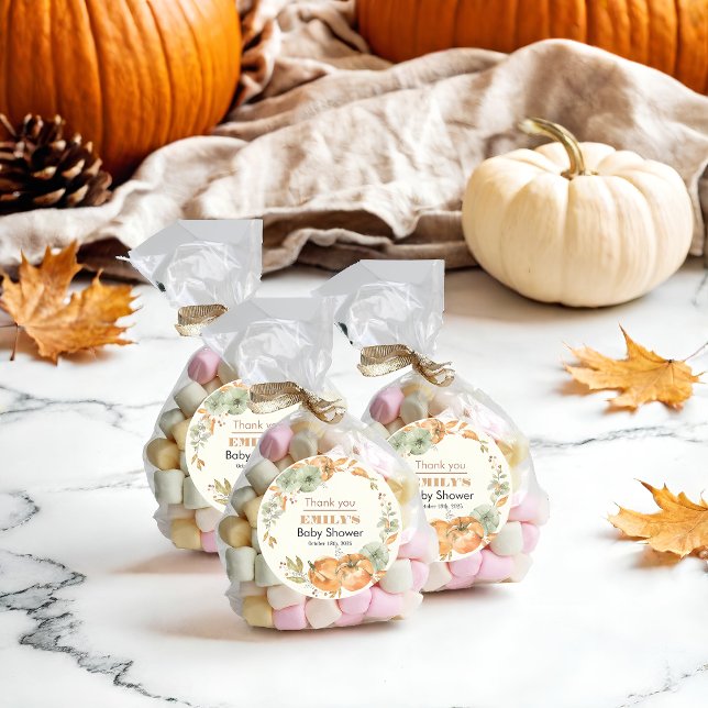 Sticker Rond Un petit Citrouille est en route - Baby shower (Créateur téléchargé)