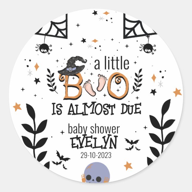 Sticker Rond un petit livre est presque attendu Halloween (Devant)