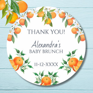 Sticker Rond Un Petit Merci Citrus Cutie Baby Brunch