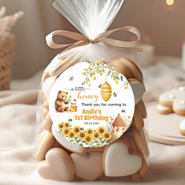 Sticker Rond Un Petit Miel Chaque Année Anniversaire (Créateur téléchargé)