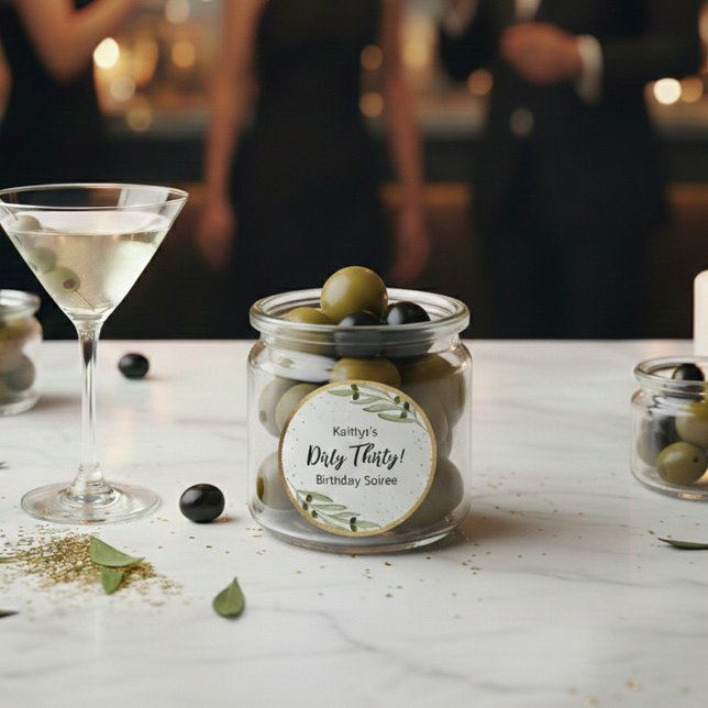 Sticker Rond Un petit peu de plaisir Soirée Martini (Créateur téléchargé)