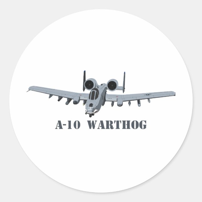 Sticker Rond Un phacochère A-10 (Devant)