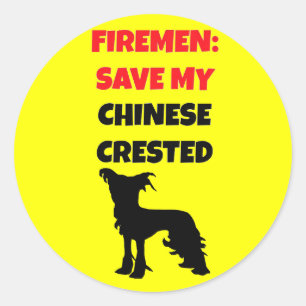 Sticker Rond Un pompier sauve ma pilée chinoise