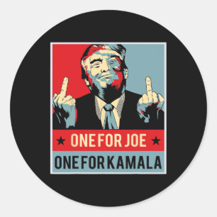 Sticker Rond Un pour Joe Un pour Kamala