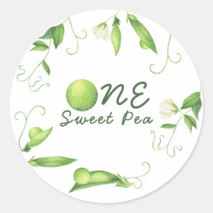 Sticker Rond Un premier anniversaire de Sweet Pea