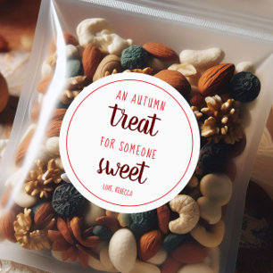 Sticker Rond Un régal d'automne pour un Thanksgiving sucré