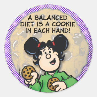 Sticker Rond Un régime équilibré