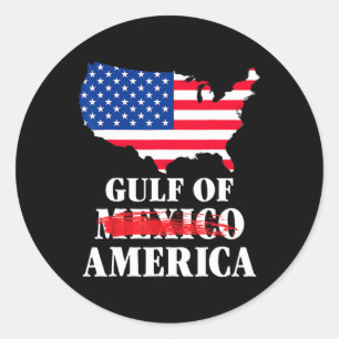 Sticker Rond Un retour dans le Golfe amusant Trump Mexique
