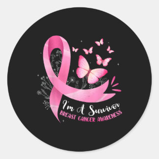 Sticker Rond Un survivant Sensibilisation au cancer du sein Rub