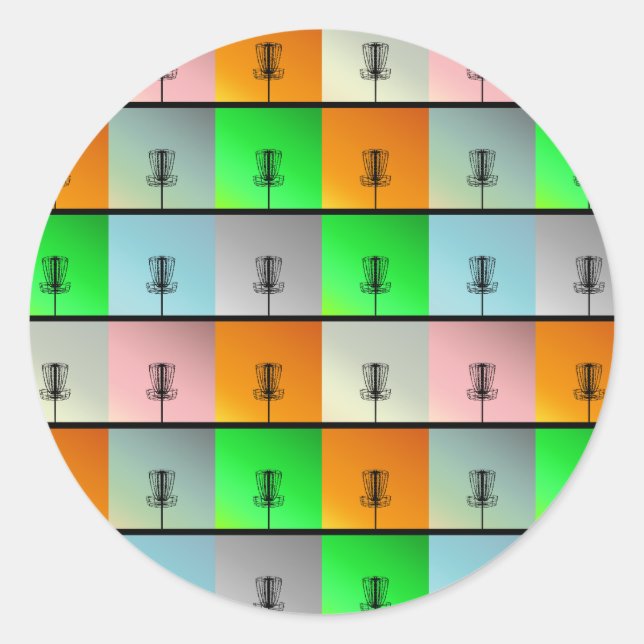 Sticker Rond Un tas de paniers (Devant)