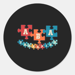 Sticker Rond Un thérapeute Analyse du comportement appliqué spé