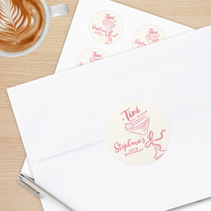 Sticker Rond Un Tini un peu plus vieux 30e anniversaire de Pink