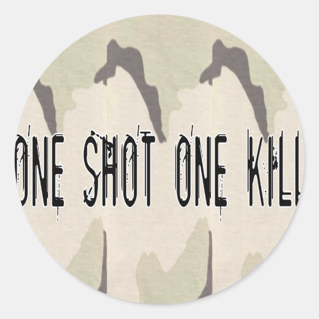 Sticker Rond Un Tir Un Tuer (Devant)