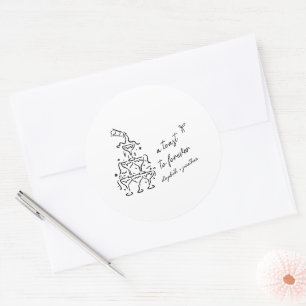 Sticker Rond Un toast pour un mariage éternel