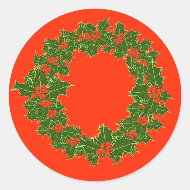 Sticker Rond Un très joyeux Noël (Devant)