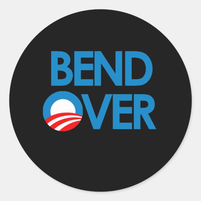 Sticker Rond Un virage pour Obama (Devant)