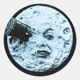 Sticker Rond Un voyage à la lune