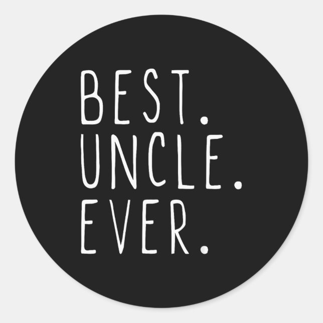 Sticker Rond Uncle Ever Family Cool  (Devant)