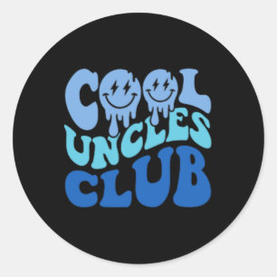 Sticker Rond Uncles Club Meilleur oncle Jamais Drôle Fête des p