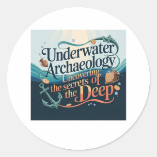 Sticker Rond Underwater Archaeology