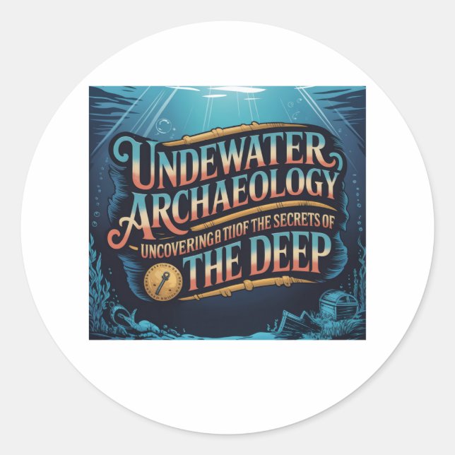 Sticker Rond underwater archaeology (Devant)