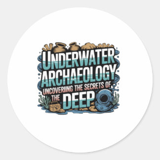 Sticker Rond Underwater Archaeology