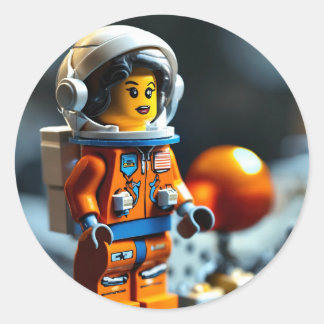 Sticker Rond Une astronaute