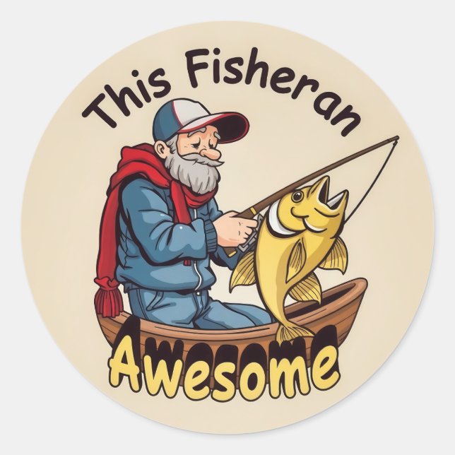 Sticker Rond Une aventure aquatique dynamique (Devant)