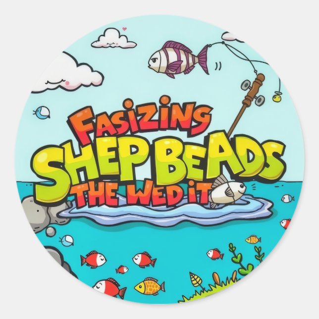 Sticker Rond Une aventure pour les jeunes pêcheurs (Devant)