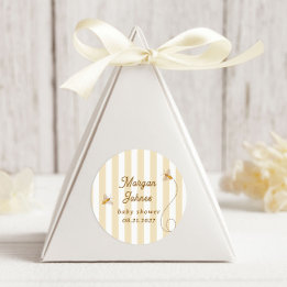 Sticker Rond Une Baby Shower Petite Abeille