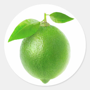 Sticker Rond Une chaux avec feuilles