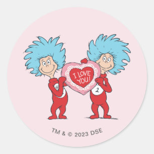 Sticker Rond Une Chose Deux Je T'Aime
