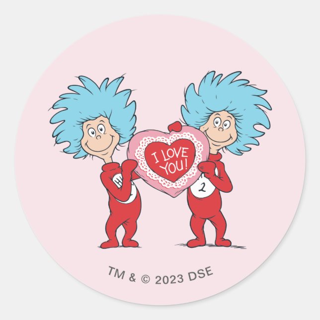 Sticker Rond Une Chose Deux Je T'Aime (Devant)