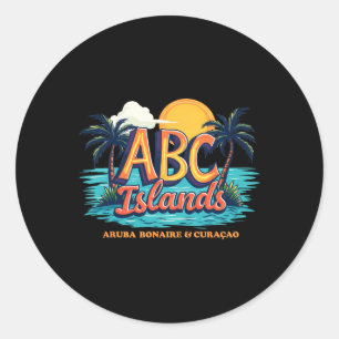 Sticker Rond Une croisière de vacances Aru Bonaire Curacao Cara
