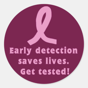 Sticker Rond Une Détection Précoce Sauvage Des Vies Se Faire Te