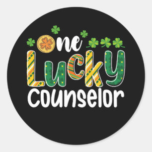Sticker Rond Une école de conseillers chanceuse Saint Patrick's