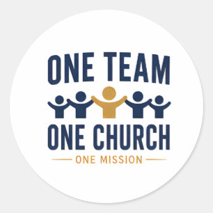 Sticker Rond Une équipe une église une mission Foi
